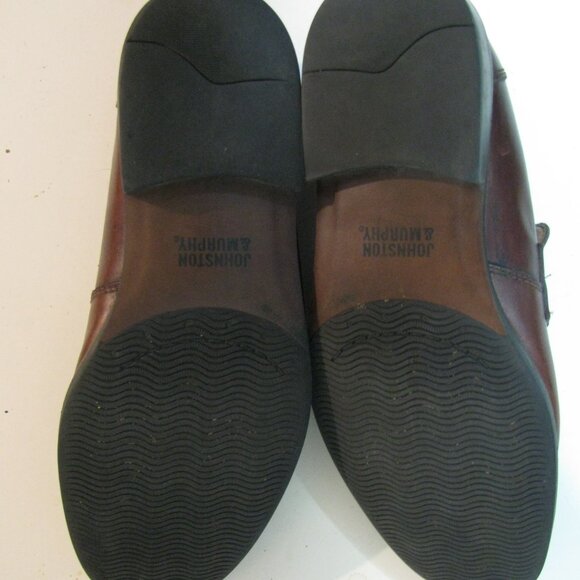 ** Johnston & Murphy Brown Leather Mens Dress Shoe 10 Excellent Condition - Picture 6 of 9